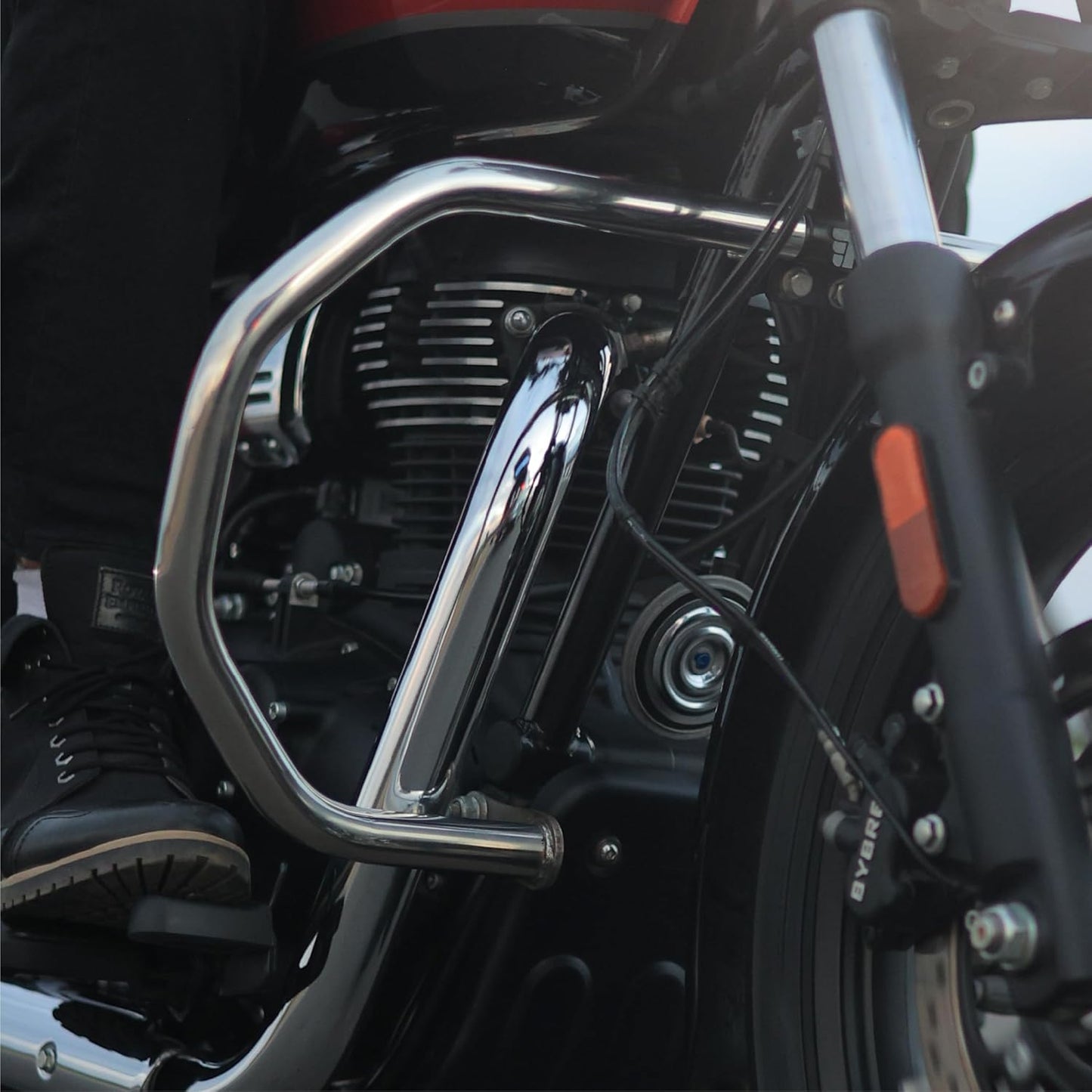 Silver Octagon Engine Guard