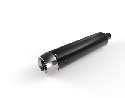 Black and Silver Tapered Silencer Meteor