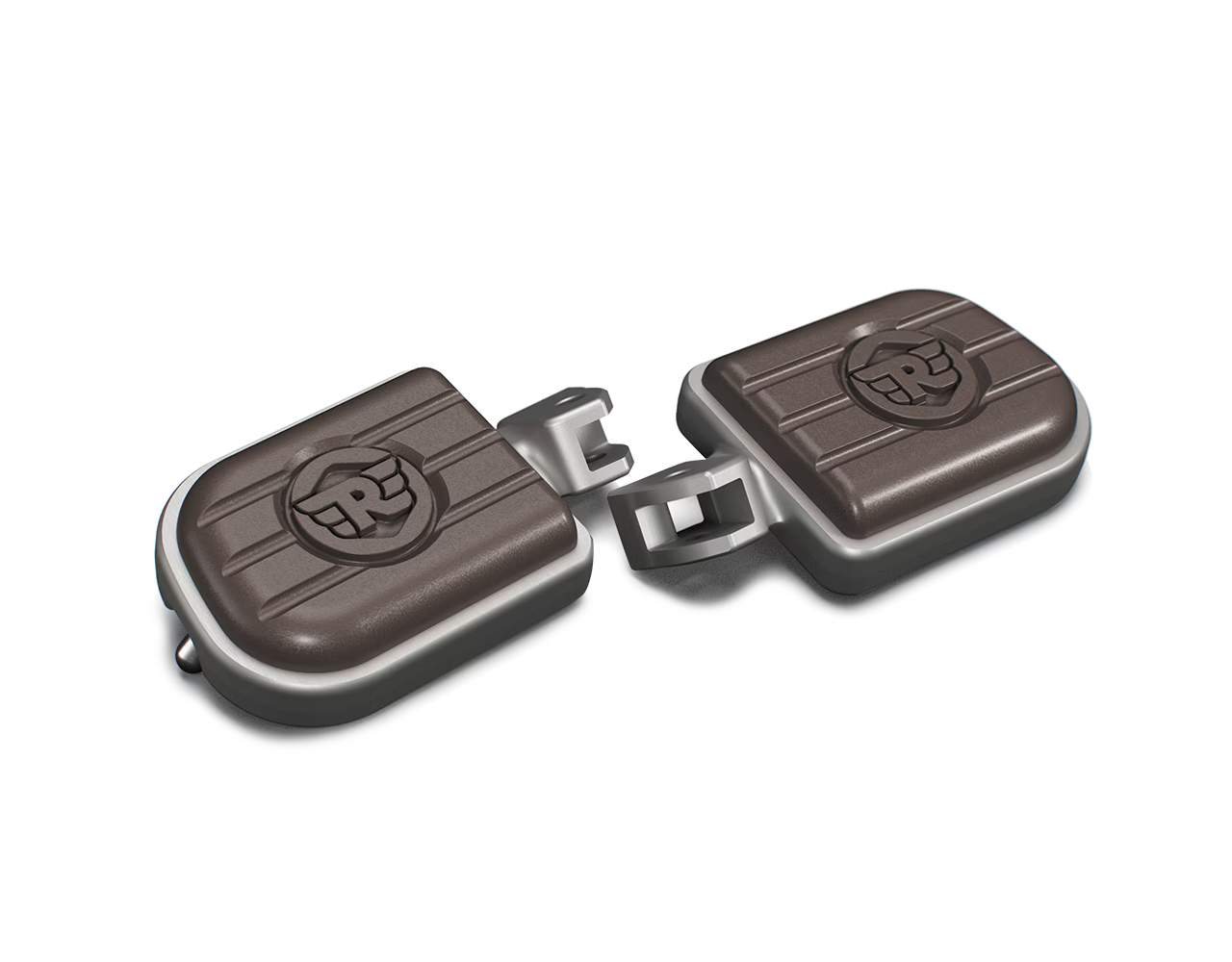 Brown and Silver Deluxe Footpegs