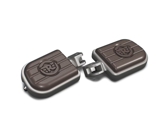 Brown and Silver Deluxe Footpegs