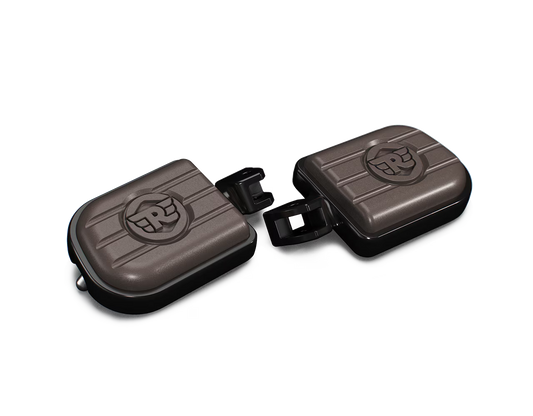 Brown and Black Deluxe Footpegs