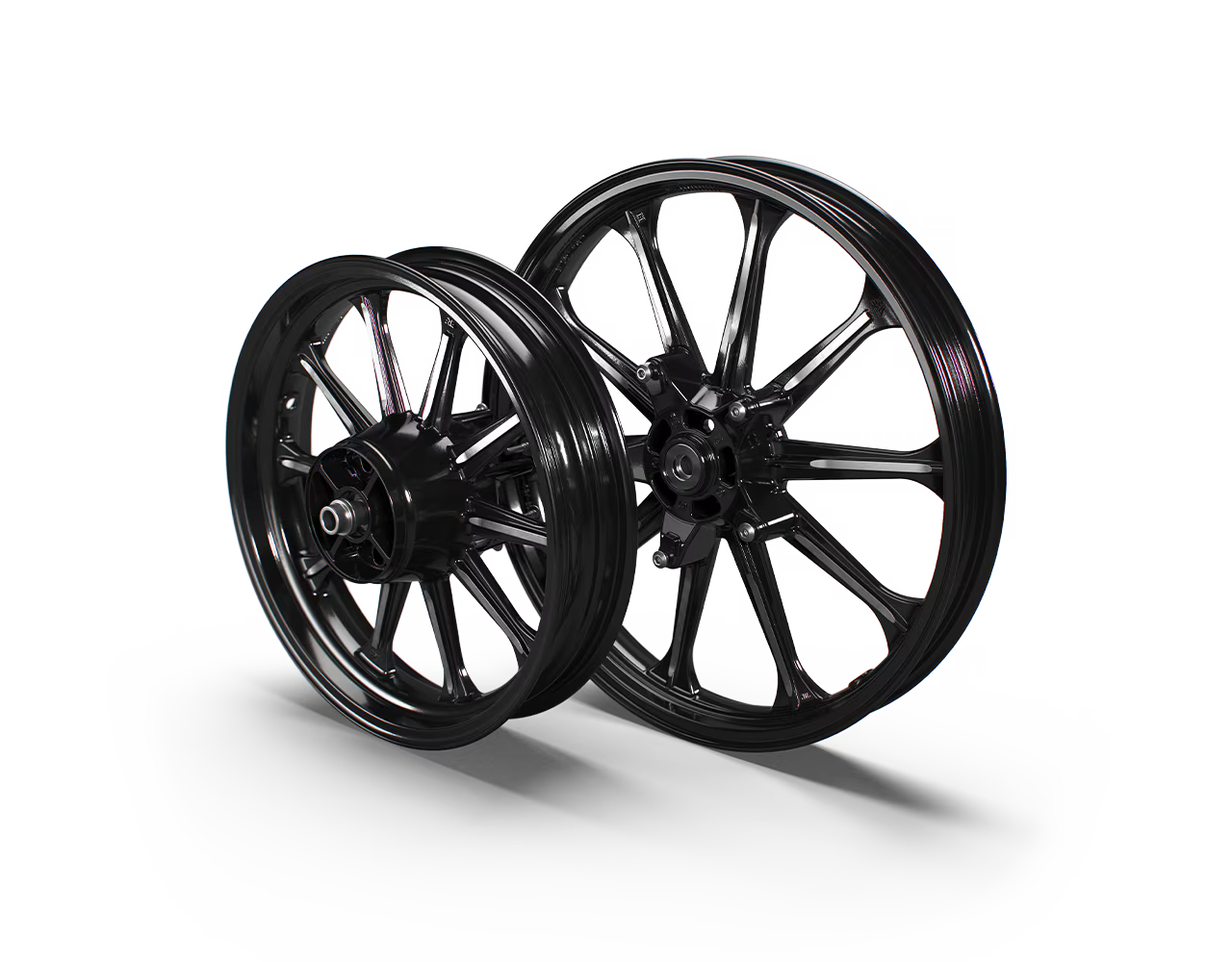 Black Style 1 Alloy Wheels-Dual-Bis